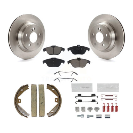 Rear Disc Rotors Ceramic Pads Parking Shoes Hardware Kit For Mercedes-Benz GLK350 GLK250 K8C-104275