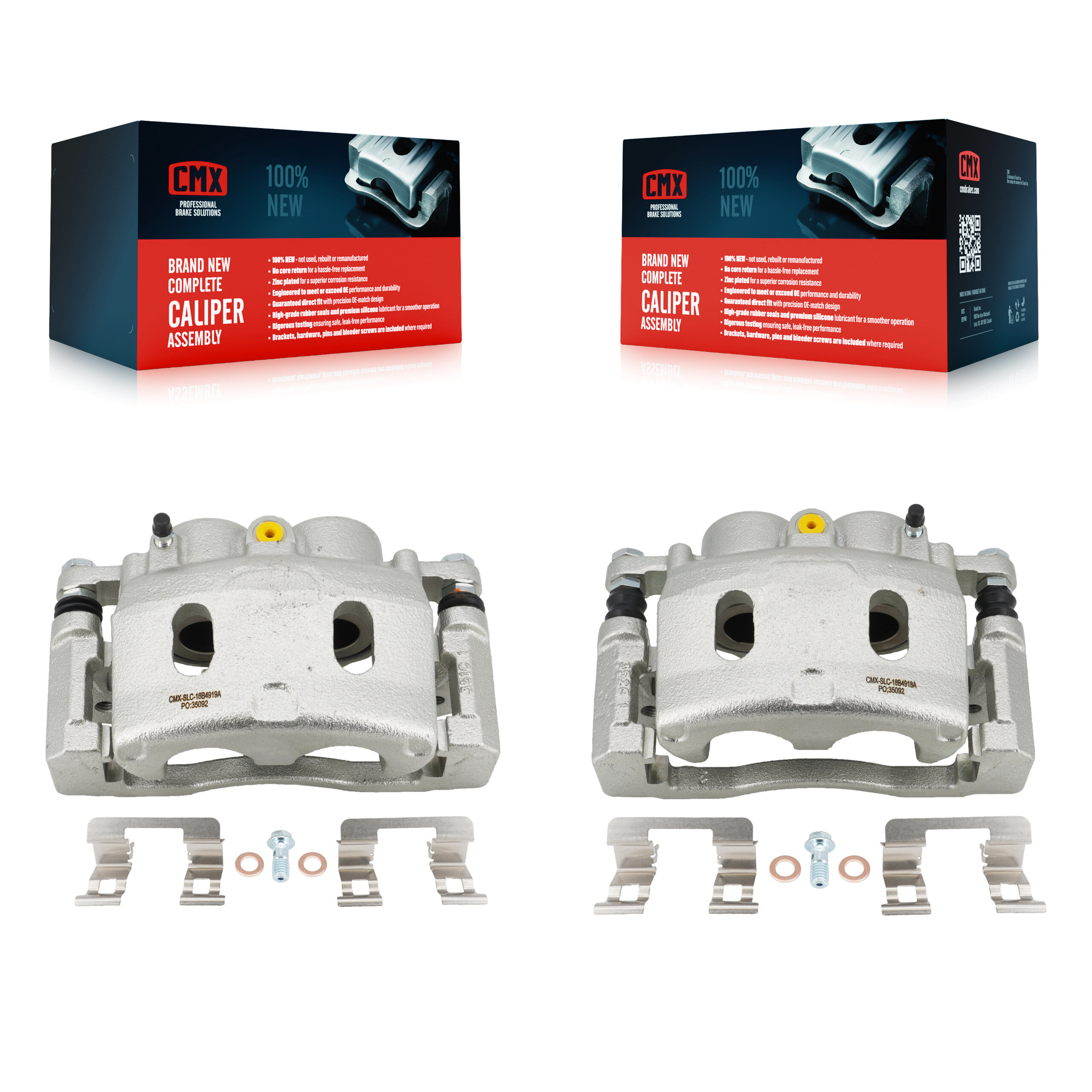 Front Brake Caliper Left Right Side Kit For 2015-2019 Cadillac XTS With Heavy Duty Brakes KBC-100123