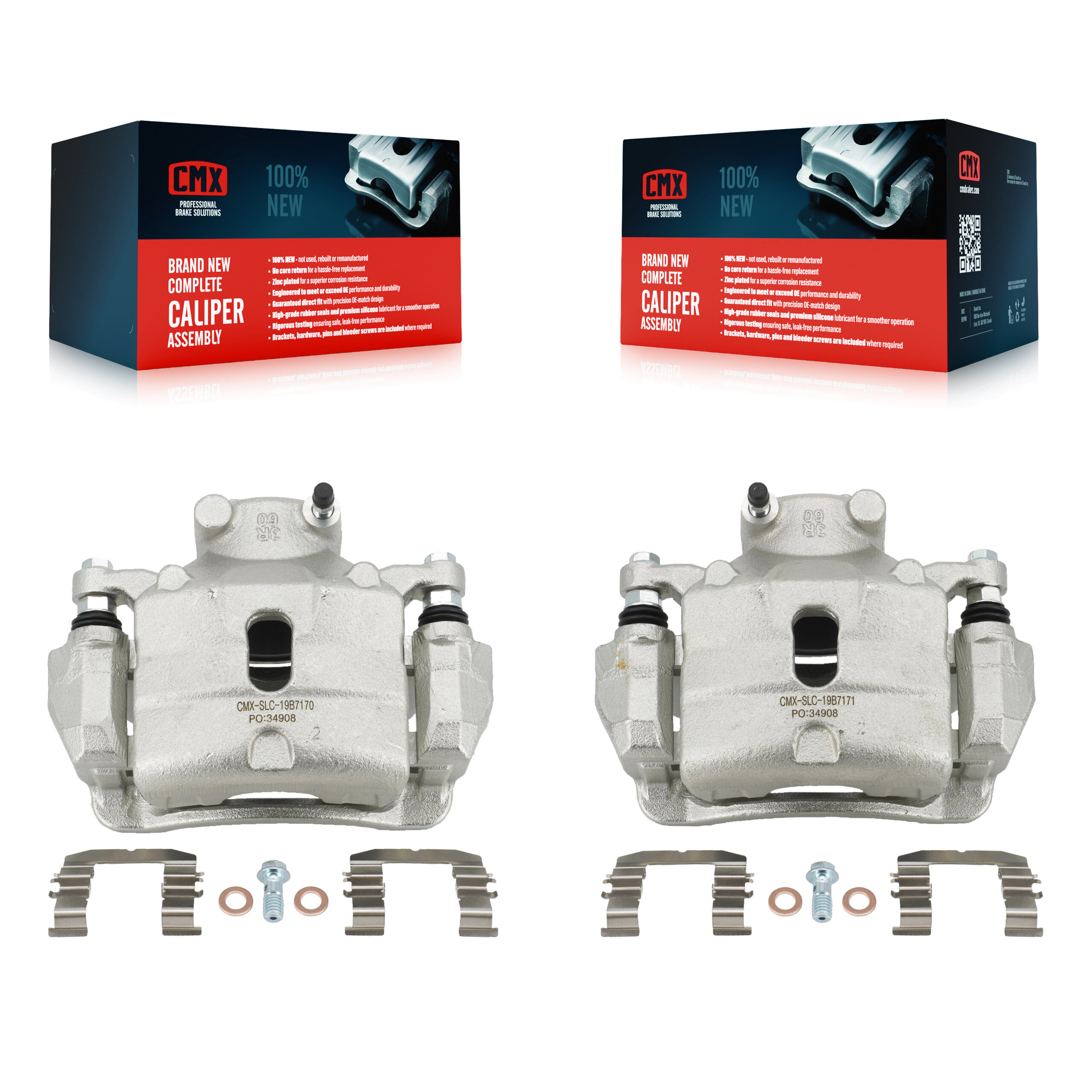 Front Disc Brake Caliper Left Right Side (Driver Passenger) Kit For Hyundai Sonata KBC-100215