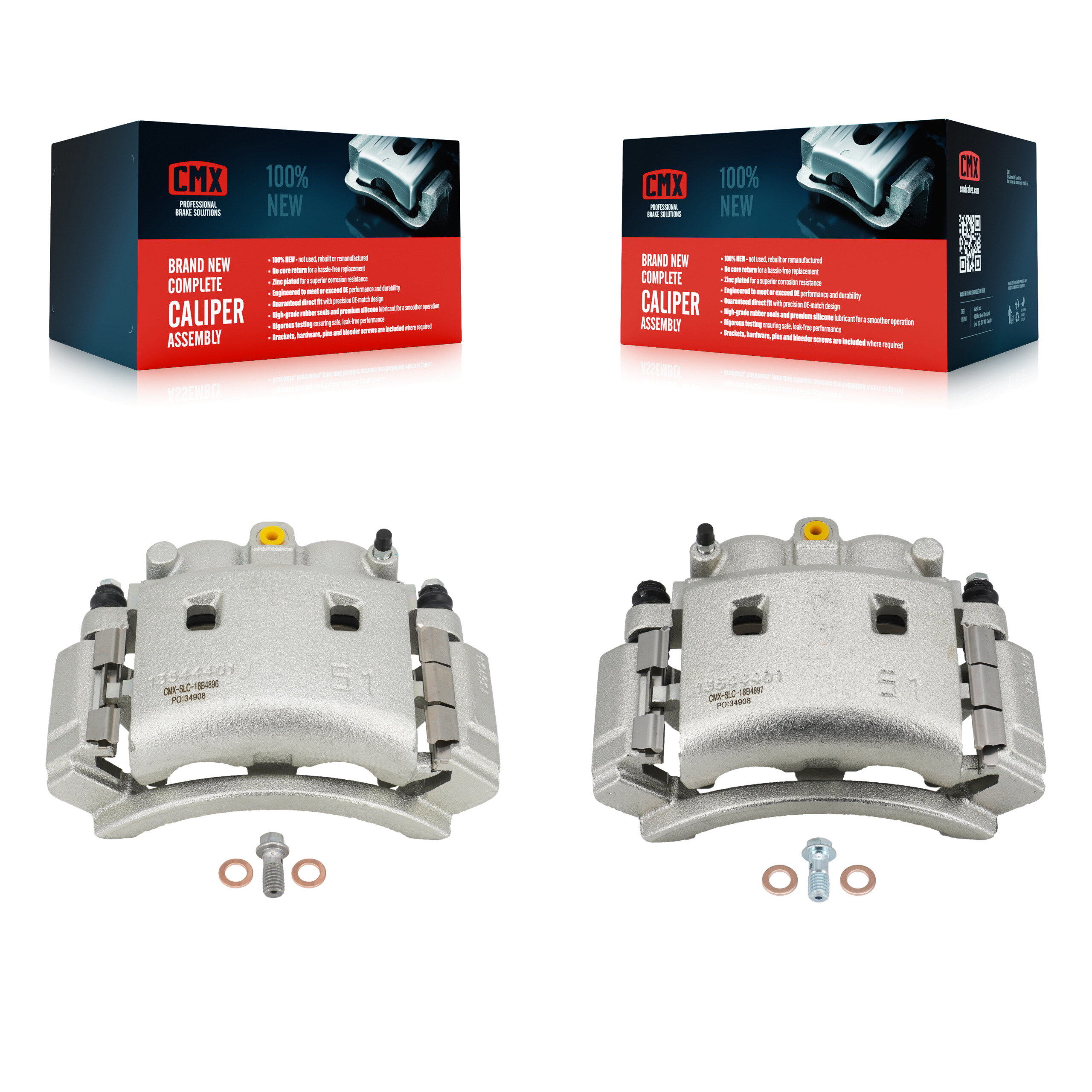Rear Disc Brake Caliper Left Right Side (Driver Passenger) Kit For Dodge Ram 3500 4000 KBC-100269