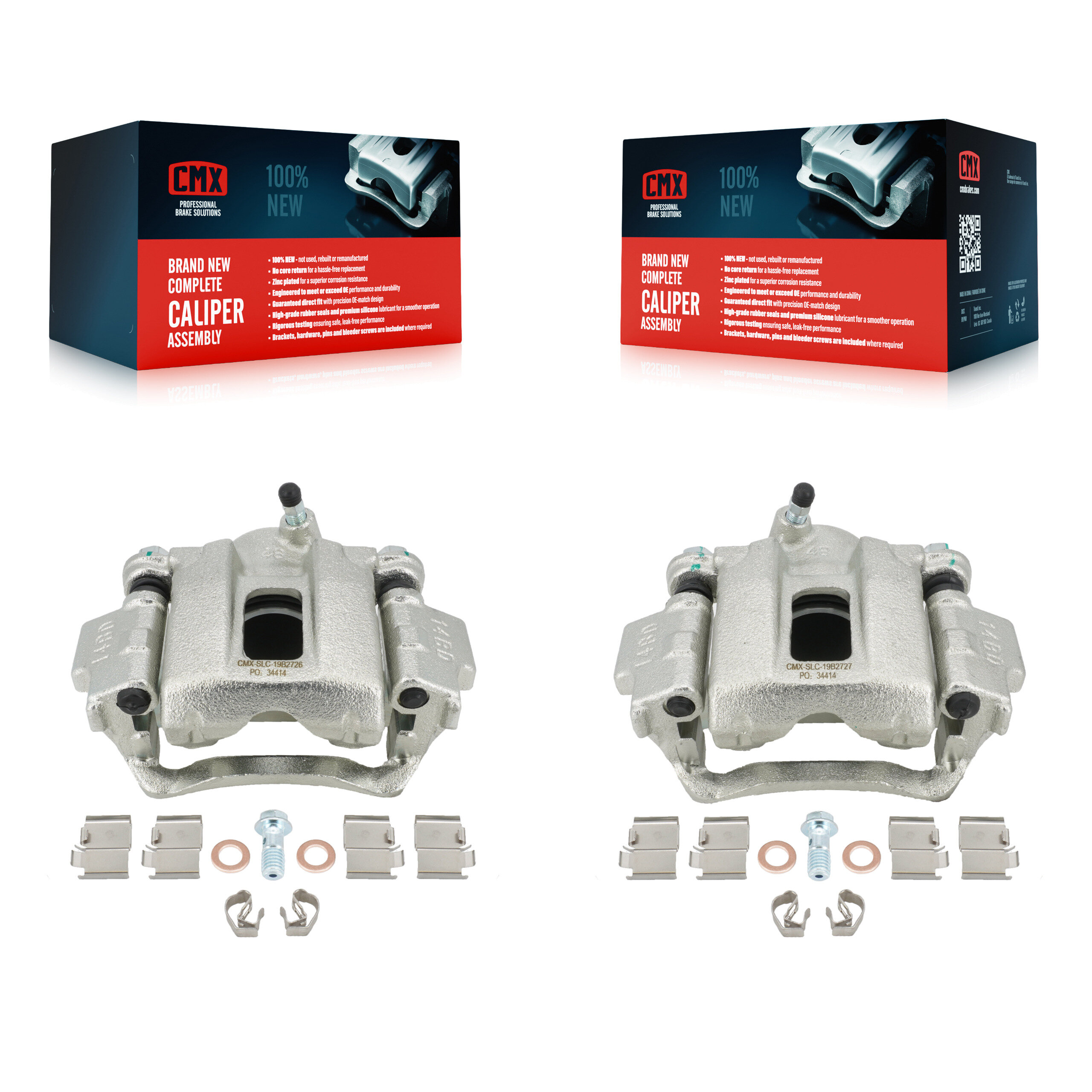Rear Brake Caliper Left Right Side (Driver Passenger) Kit For Toyota 4Runner FJ Cruiser KBC-100290