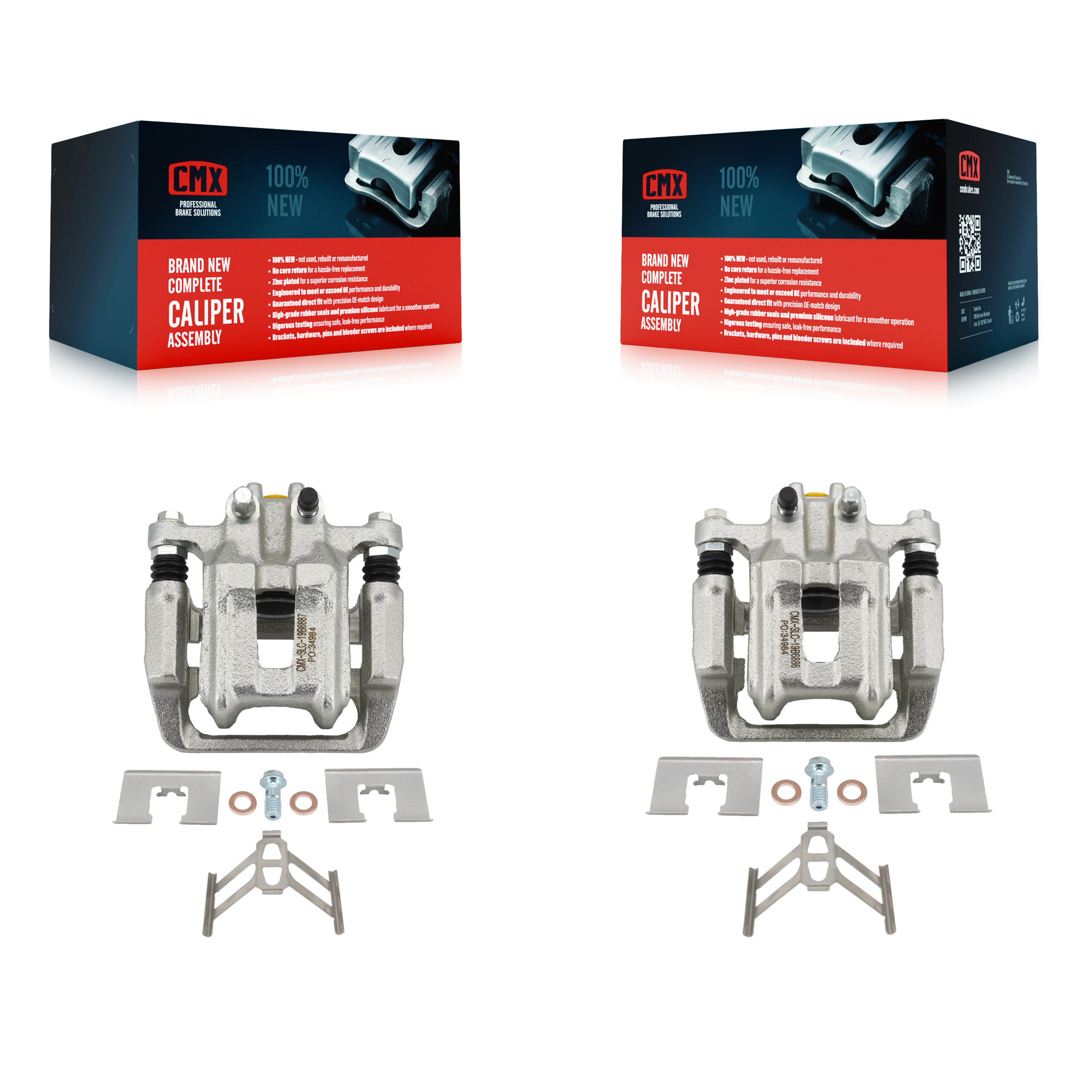 Rear Brake Caliper Left Right (Driver Passenger) Kit For Honda CR-V Acura RDX Crosstour KBC-100303