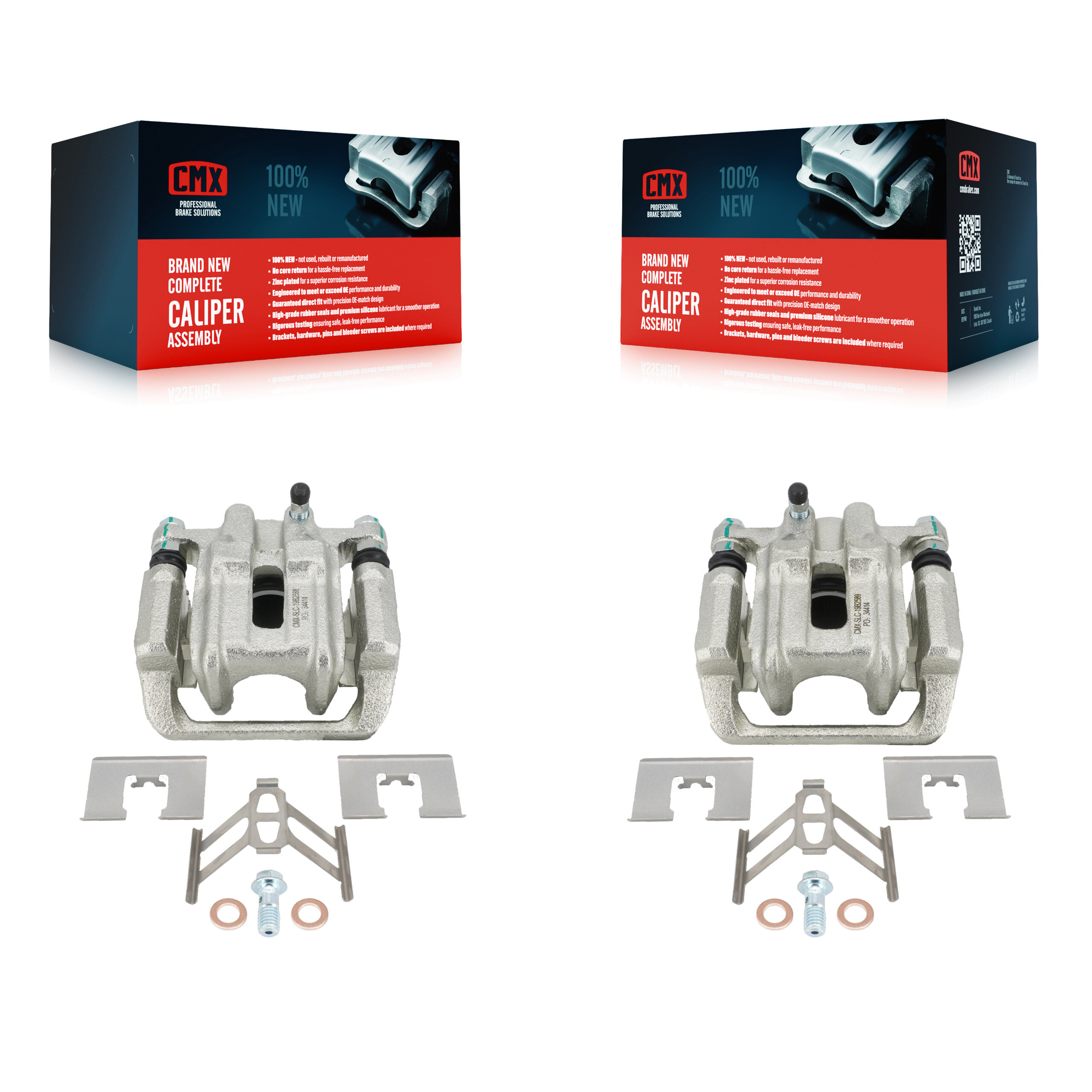 Rear Brake Caliper Left Right Side (Driver Passenger) Kit For Acura TL Honda Element CL KBC-100308