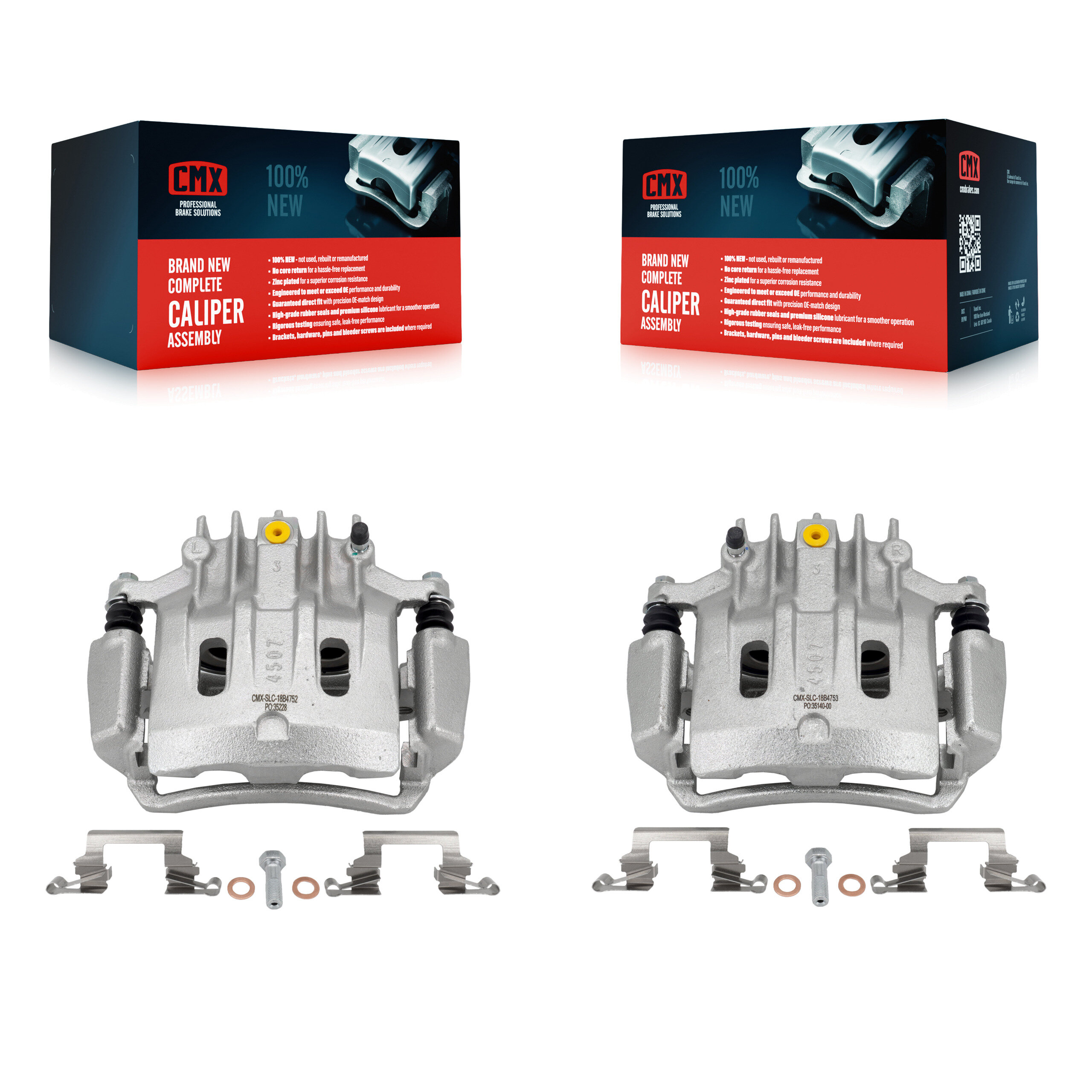 Rear Disc Brake Caliper Left Right Side Kit For Ford F-350 Super Duty F-250 Excursion KBC-100362
