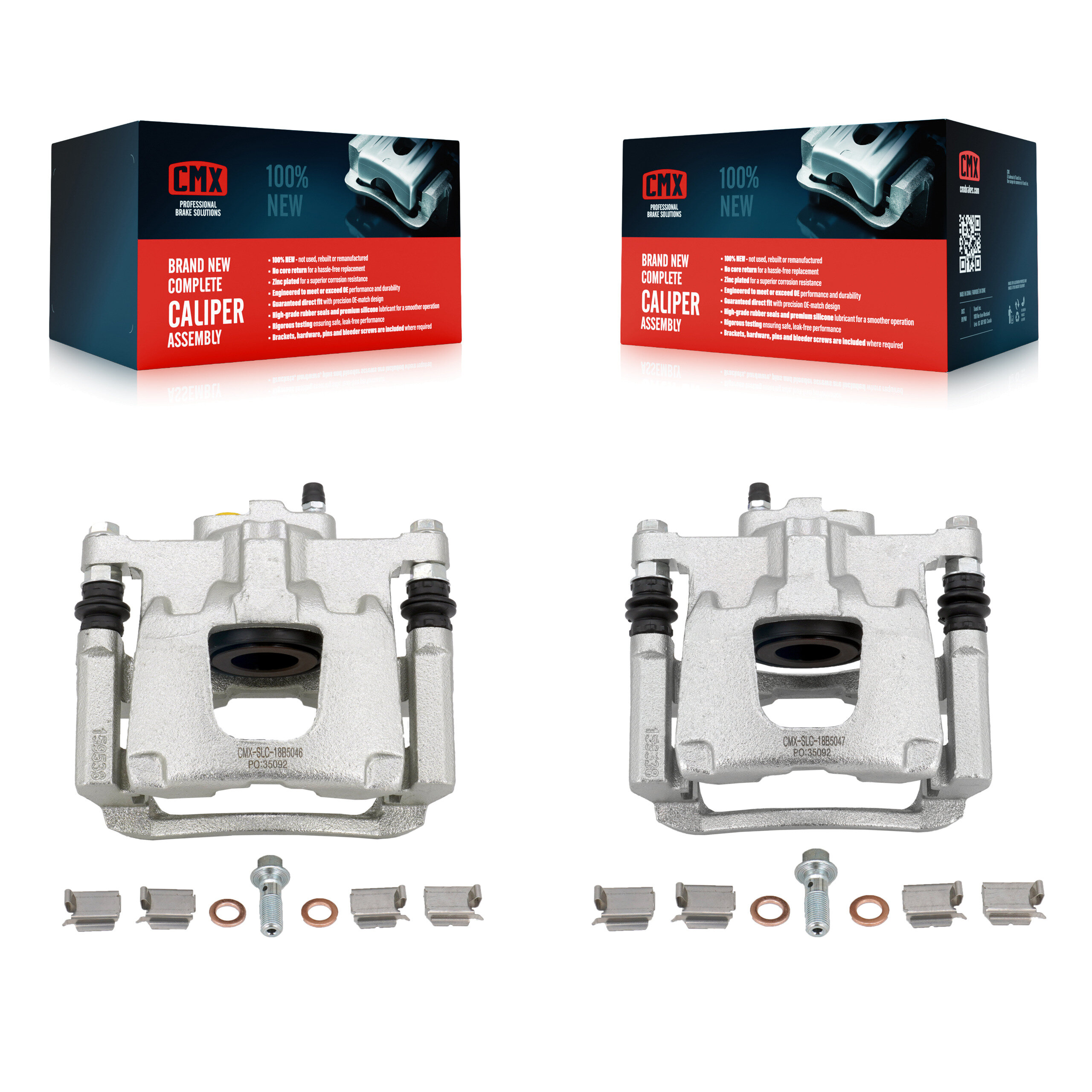 Rear Disc Brake Caliper Left Right Side (Driver Passenger) Kit For Jeep Wrangler JK KBC-100369