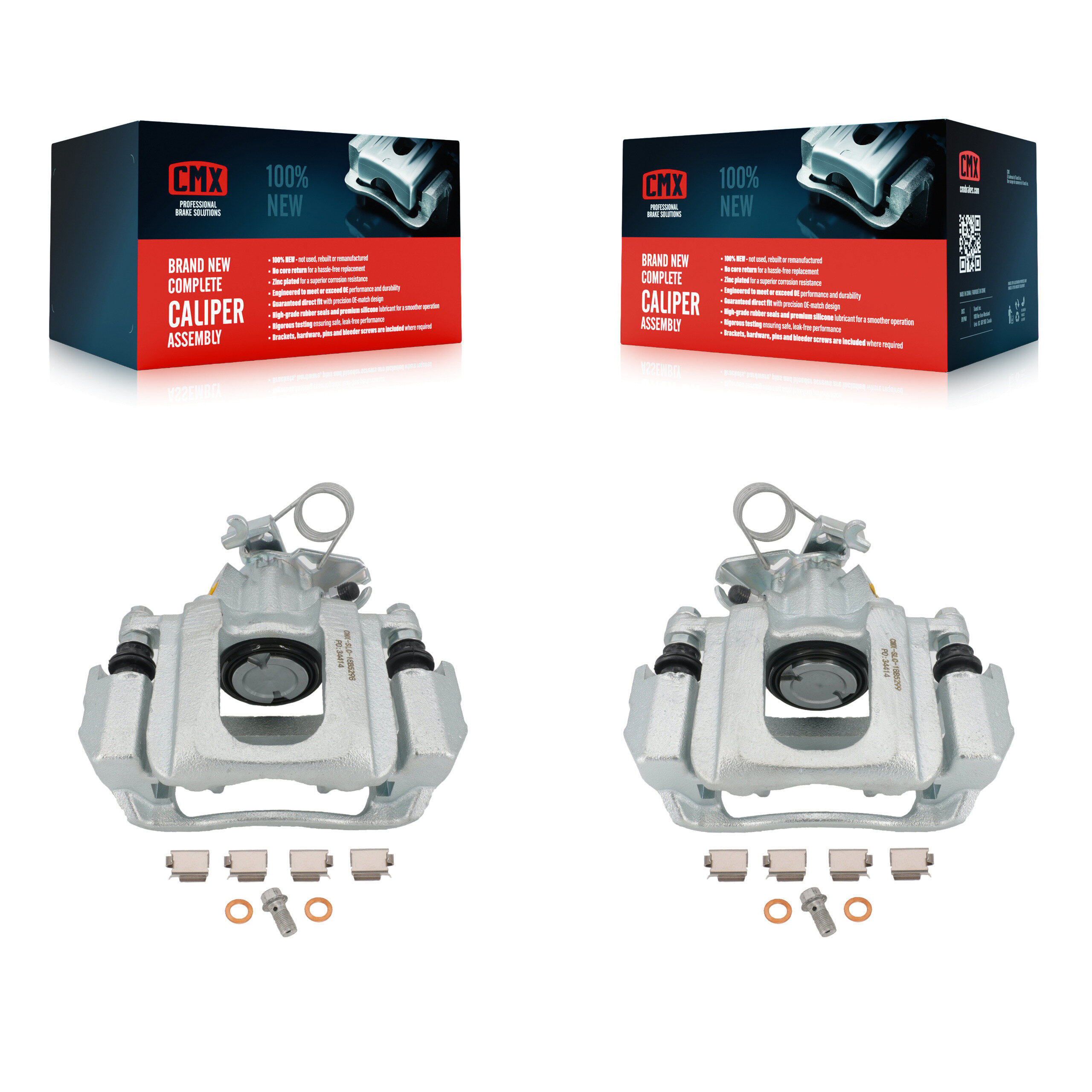 Rear Disc Brake Caliper Left Right Side (Driver Passenger) Kit For Ford Edge Lincoln MKX KBC-100378