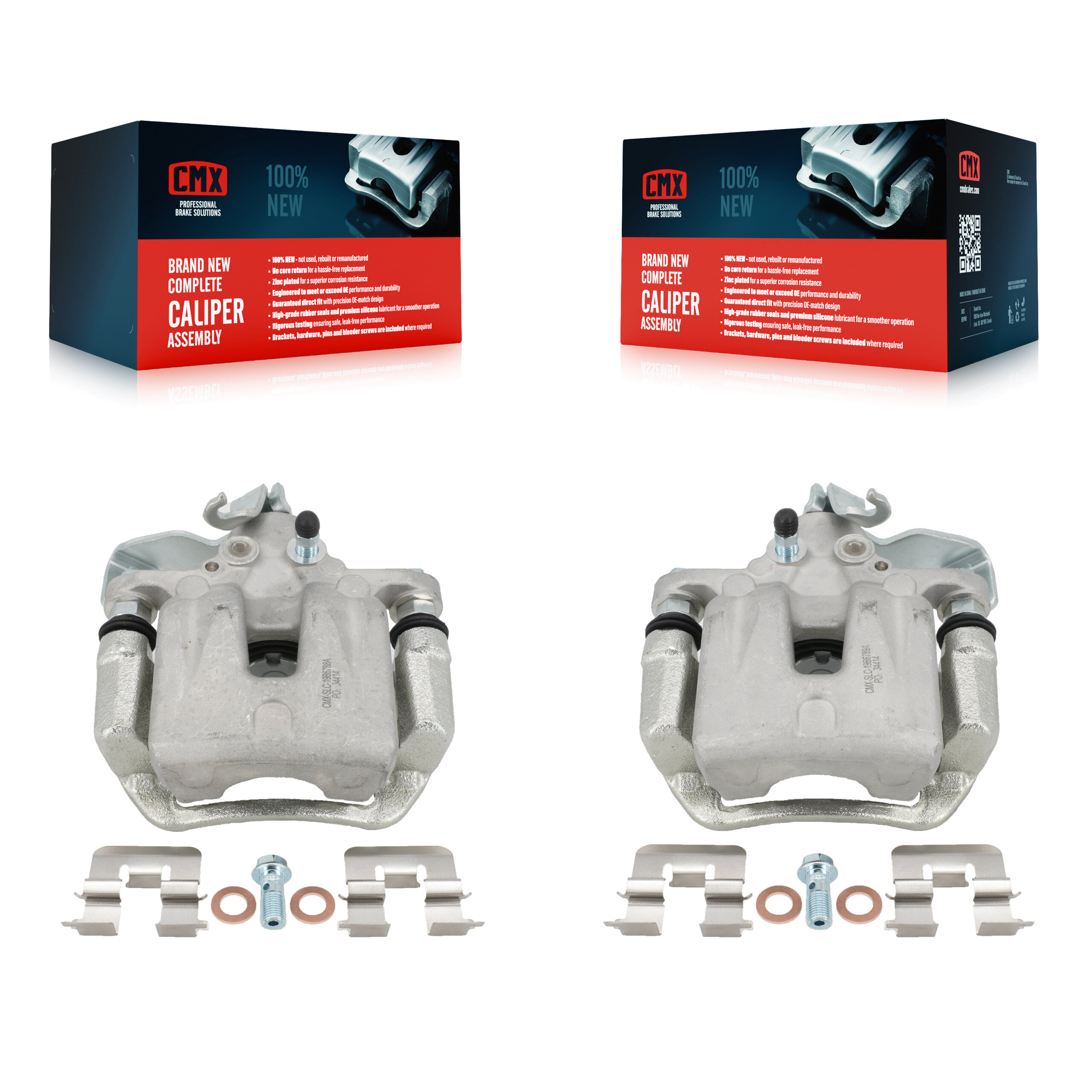 Rear Disc Brake Caliper Left Right Side (Driver Passenger) Kit For 2014-2018 Kia Soul KBC-100432