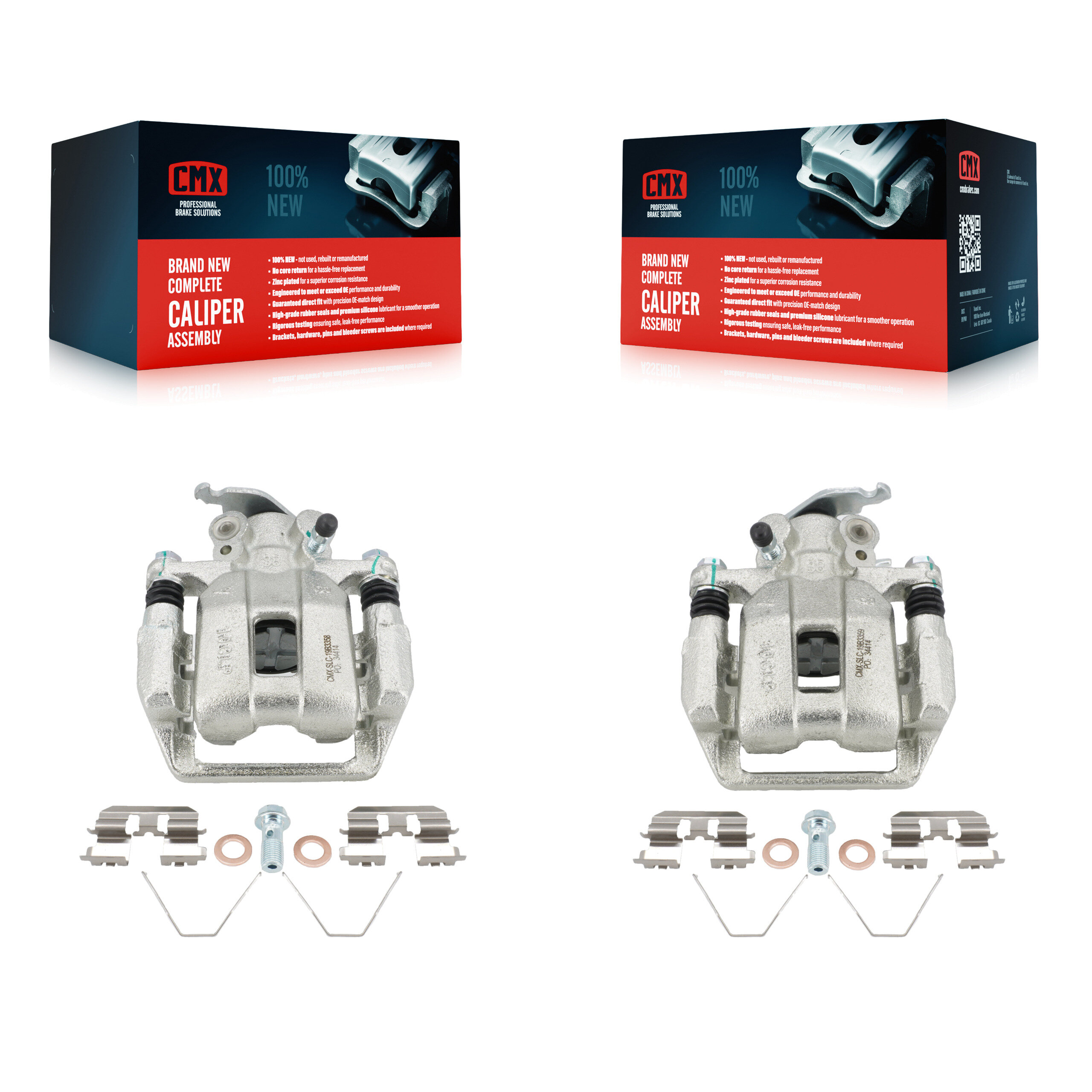 Rear Disc Brake Caliper Left Right Side (Driver Passenger) Kit For Honda Accord Acura TSX KBC-100449