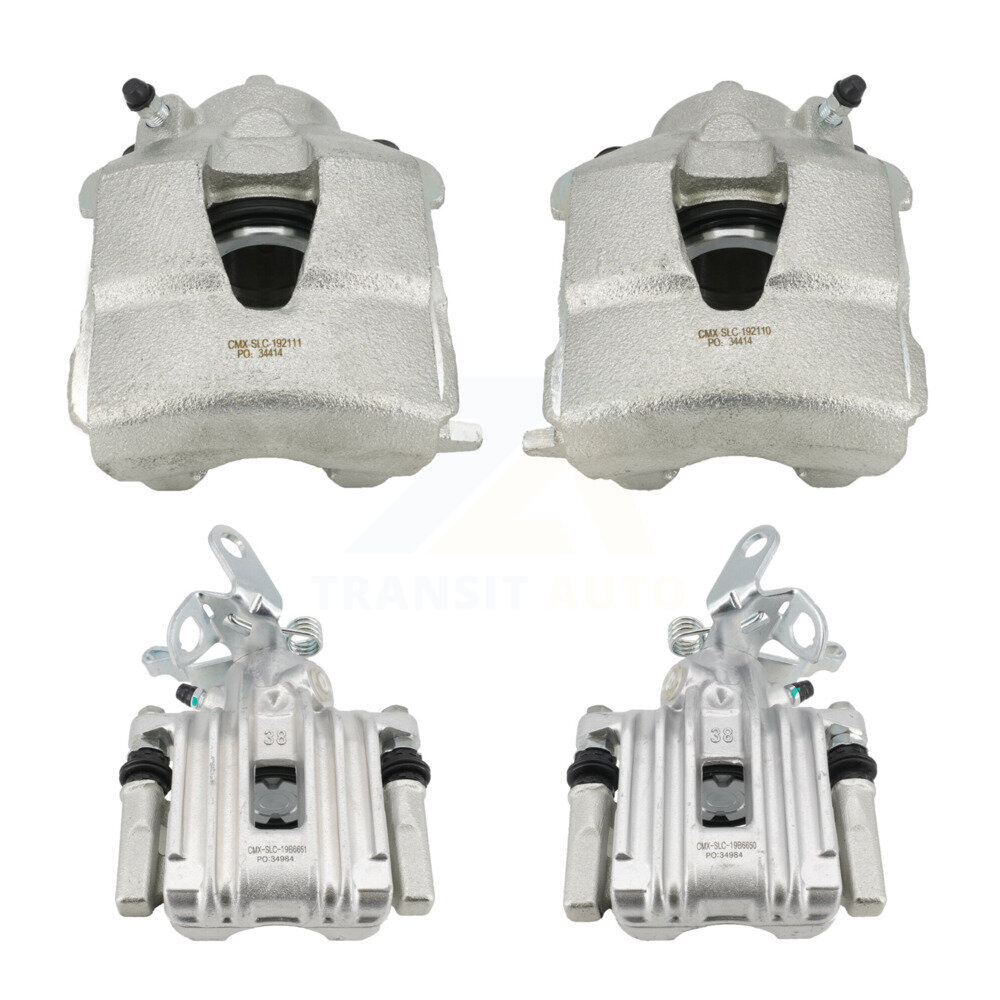 Front Rear Brake Caliper Left Right Kit For 2015 Volkswagen Jetta S with 2.0L GAS engine KBC-100463