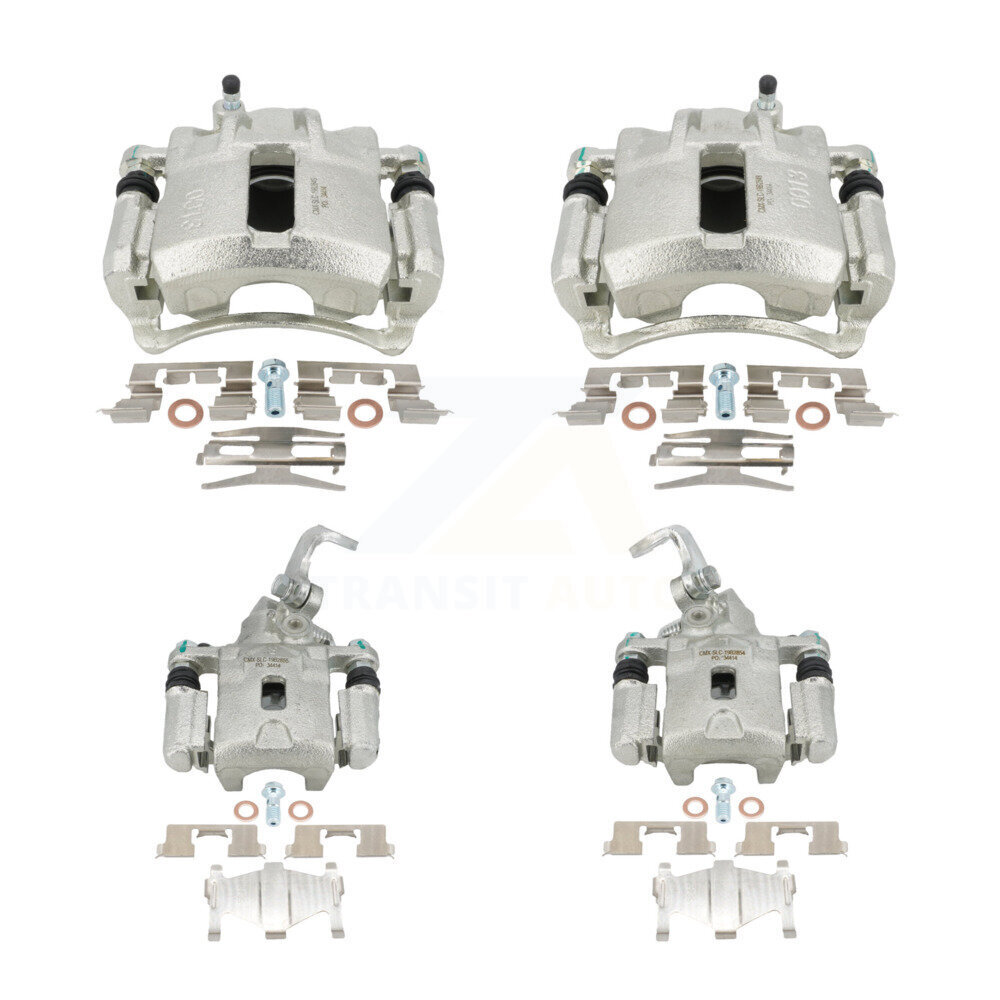 Front Rear Brake Caliper Left Right (Driver Passenger) Kit For 2002-2004 Hyundai Elantra KBC-100470