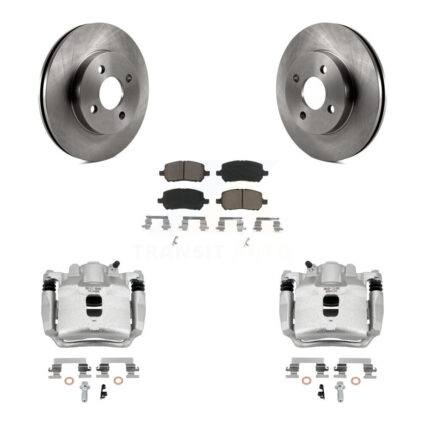 Front Disc Brake Caliper Rotor & Ceramic Pad Kit For Saturn Ion Chevrolet Cobalt Pontiac KC8-100004C