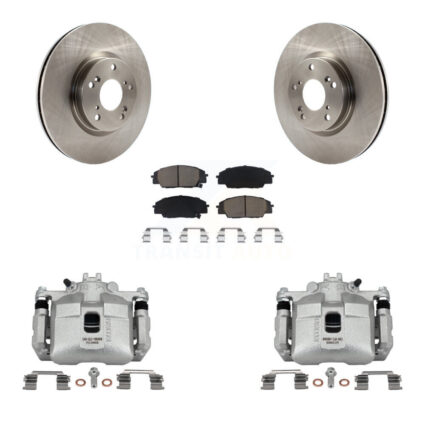 Front Disc Brake Caliper Rotors And Ceramic Pads Kit For 2002-2006 Acura RSX Type-S KC8-100009C