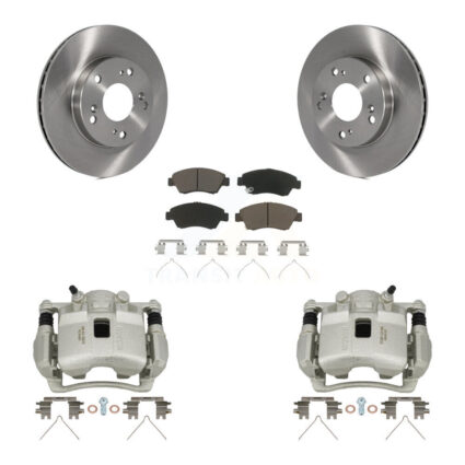 Front Disc Brake Caliper Rotors And Ceramic Pads Kit For Honda Civic Acura RSX KC8-100010C