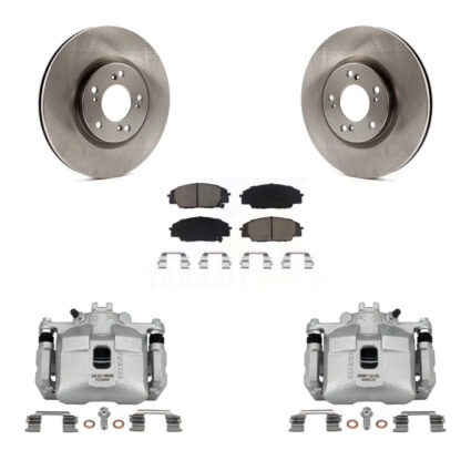 Front Disc Brake Caliper Rotors And Ceramic Pads Kit For 2000-2009 Honda S2000 KC8-100011C