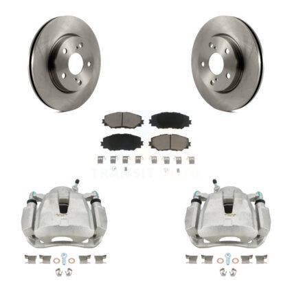 Front Disc Brake Caliper Rotors And Ceramic Pads Kit For 2014-2015 Toyota RAV4 LE KC8-100017C
