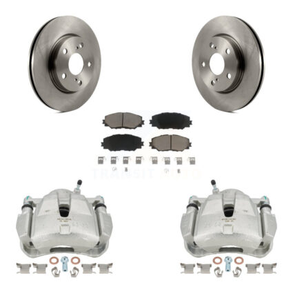 Front Disc Brake Caliper Rotors And Ceramic Pads Kit For 2014-2015 Toyota RAV4 LE KC8-100018C