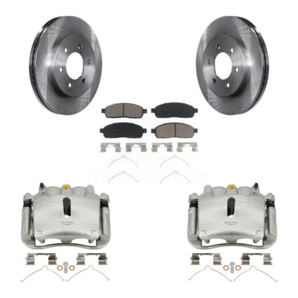 Front Disc Brake Caliper Rotors And Ceramic Pads Kit For Ford F-150 Lincoln Mark LT 4WD KC8-100026C