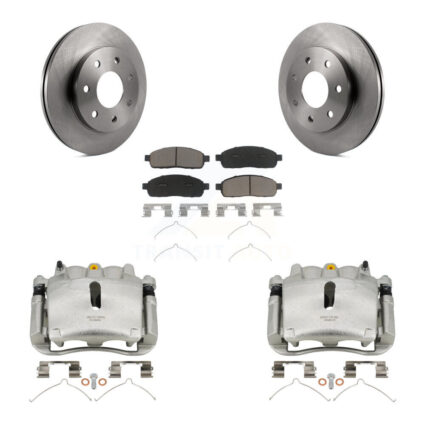 Front Disc Brake Caliper Rotors And Ceramic Pads Kit For Ford F-150 Lincoln Mark LT 4WD KC8-100028C