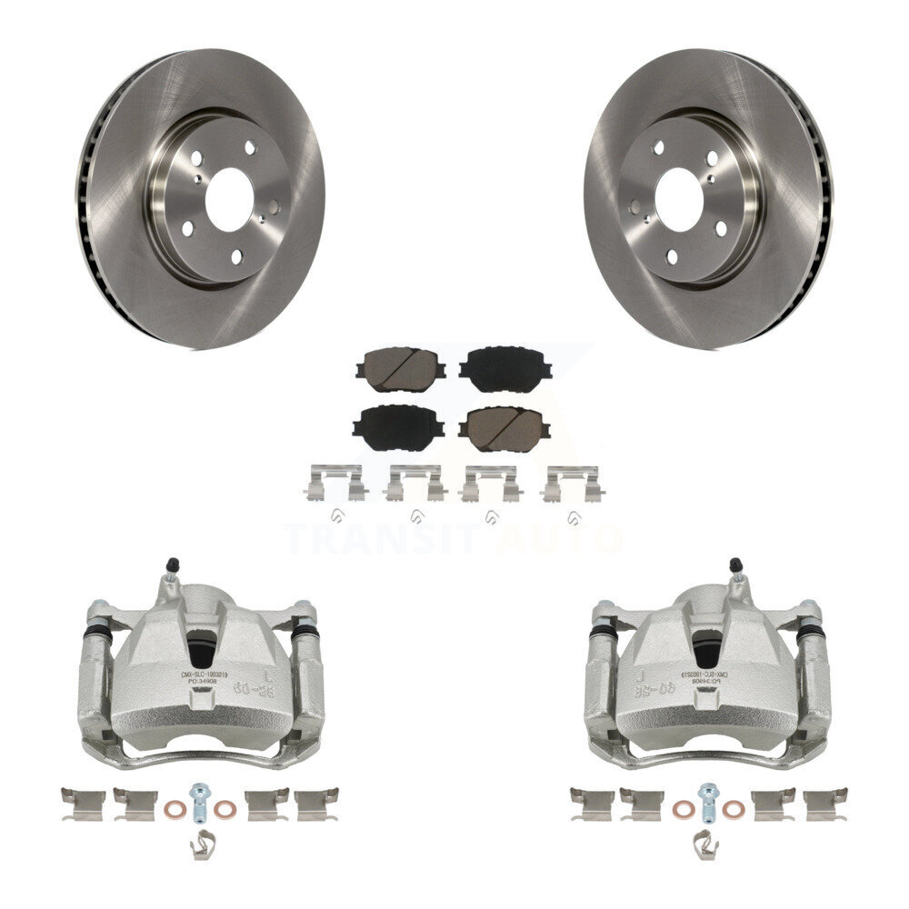 Front Brake Caliper Rotor & Ceramic Pad Kit For 2014 Lexus IS250 Without F Sport Package KC8-100030C