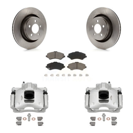Front Disc Brake Caliper Rotors And Ceramic Pads Kit For Dodge Nitro KC8-100040C