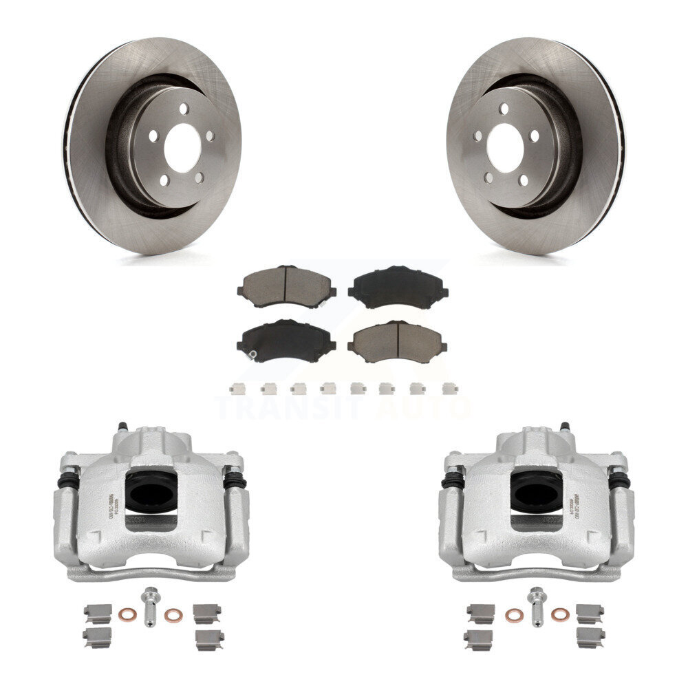 Front Disc Brake Caliper Rotors And Ceramic Pads Kit For Dodge Nitro KC8-100040C