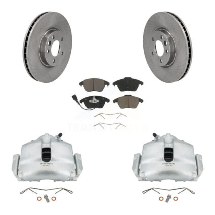 Front Disc Brake Caliper Rotors And Ceramic Pads Kit For Volkswagen CC KC8-100044C