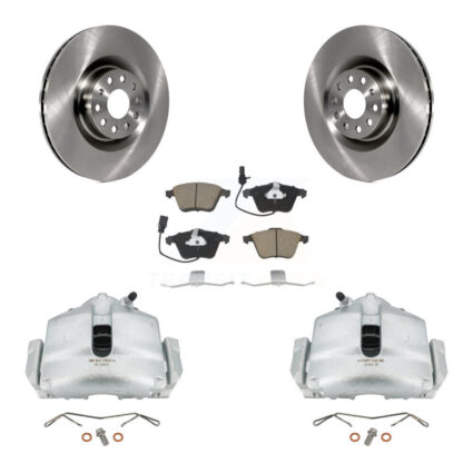 Front Disc Brake Caliper Rotors And Ceramic Pads Kit For Volkswagen Golf CC Passat KC8-100053C