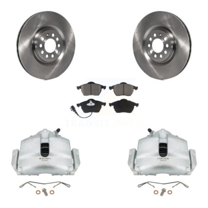 Front Disc Brake Caliper Rotors And Ceramic Pads Kit For 2005 Volkswagen Jetta 2.5L KC8-100056C