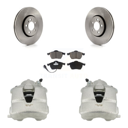 Front Disc Brake Caliper Rotors And Ceramic Pads Kit For Volkswagen Jetta Golf Beetle KC8-100059C
