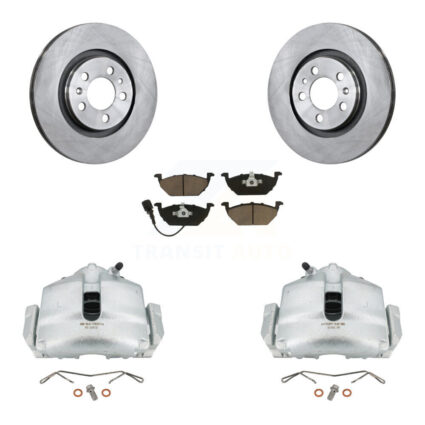 Front Disc Brake Caliper Rotors And Ceramic Pads Kit For 2006 Volkswagen Jetta 2.0L KC8-100060C