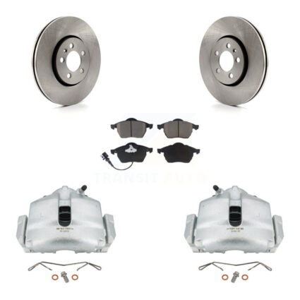 Front Disc Brake Caliper Rotors And Ceramic Pads Kit For 2006 Volkswagen Jetta 2.0L KC8-100061C