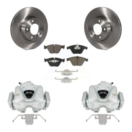 Front Disc Brake Caliper Rotors And Ceramic Pads Kit For BMW 328i xDrive X1 328xi KC8-100073C