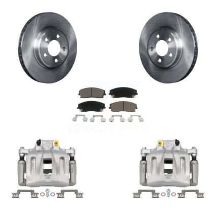 Front Disc Brake Caliper Rotor Ceramic Pad Kit For Dodge Chrysler 300 Charger Challenger KC8-100076C