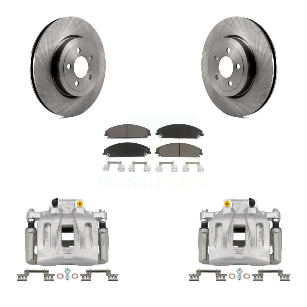 Front Disc Brake Caliper Rotor And Ceramic Pad Kit For Chrysler 300 Dodge Charger Magnum KC8-100077C