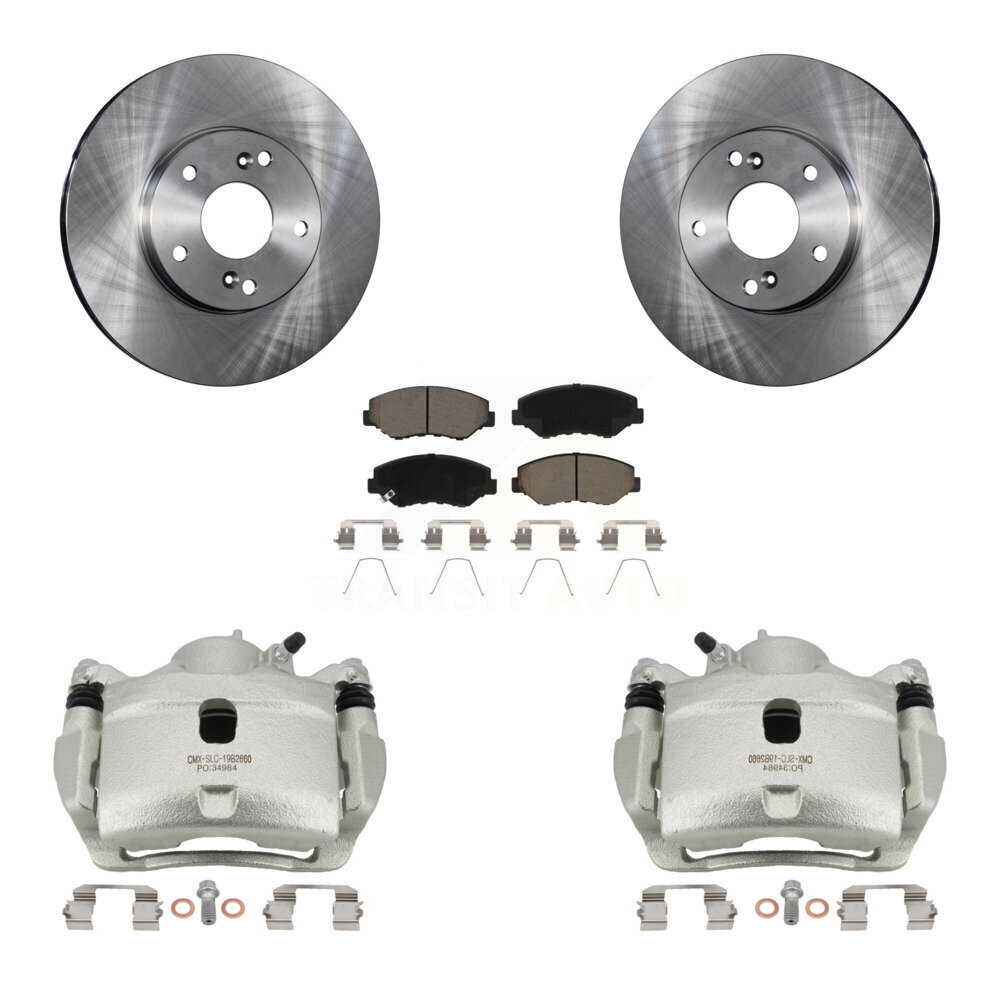 Front Disc Brake Caliper Rotor Ceramic Pad Kit For Honda Civic Accord Fit Acura ILX CR-Z KC8-100090C