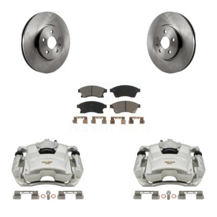 Front Disc Brake Caliper Rotors And Ceramic Pads Kit For 2013-2014 Chevrolet Sonic RS KC8-100094C