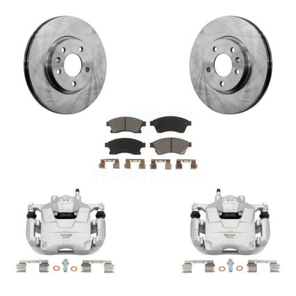 Front Disc Brake Caliper Rotors And Ceramic Pads Kit For 2012-2013 Buick Verano KC8-100095C
