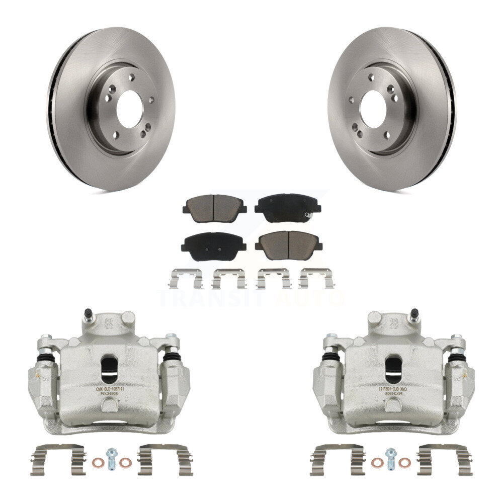 Front Disc Brake Caliper Rotors And Ceramic Pads Kit For 2014 Hyundai Sonata 2.0L KC8-100101C