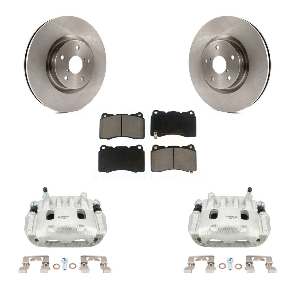 Front Disc Brake Caliper Rotors And Ceramic Pads Kit For Subaru Impreza WRX KC8-100104C