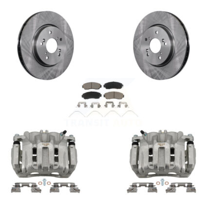 Front Disc Brake Caliper Rotors And Ceramic Pads Kit For Honda CR-V Crosstour Accord KC8-100112C