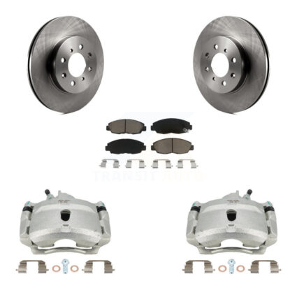 Front Disc Brake Caliper Rotors And Ceramic Pads Kit For Honda Civic KC8-100120C