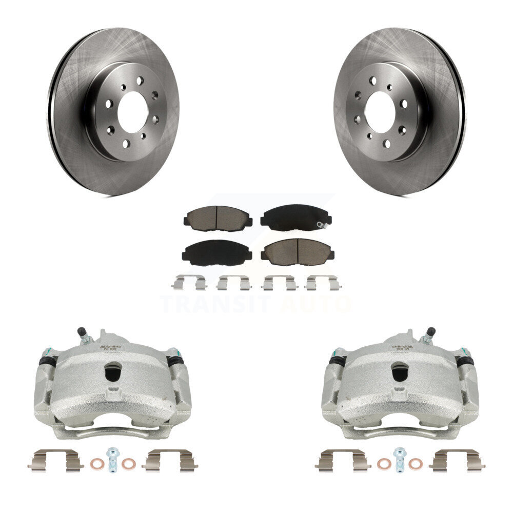 Front Disc Brake Caliper Rotors And Ceramic Pads Kit For Honda Civic KC8-100120C