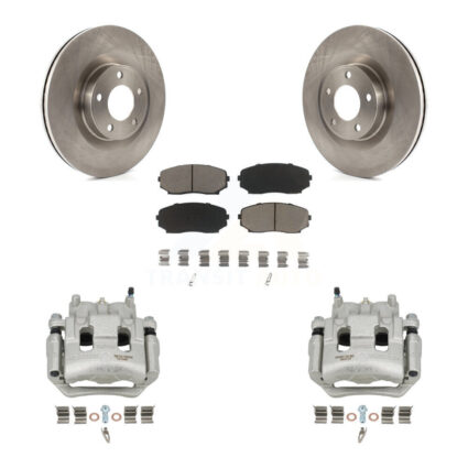 Front Disc Brake Caliper Rotors And Ceramic Pads Kit For Ford Edge Lincoln MKX KC8-100124C