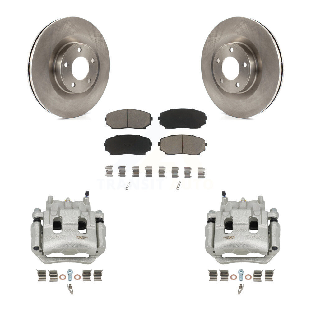 Front Disc Brake Caliper Rotors And Ceramic Pads Kit For Ford Edge Lincoln MKX KC8-100124C