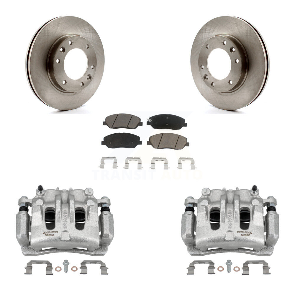 Front Disc Brake Caliper Rotors And Ceramic Pads Kit For Kia Sedona Hyundai Entourage KC8-100126C