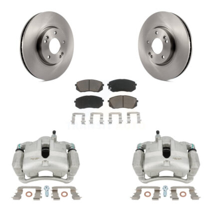 Front Disc Brake Caliper Rotors And Ceramic Pads Kit For Hyundai Tucson Kia Sportage KC8-100128C