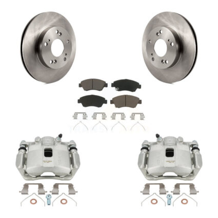 Front Disc Brake Caliper Rotors And Ceramic Pads Kit For Honda Civic Acura ILX KC8-100136C