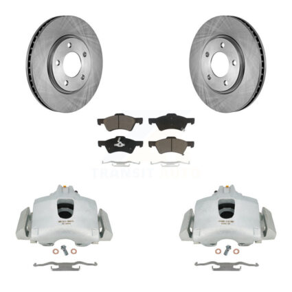 Front Disc Brake Caliper Rotor & Ceramic Pad Kit For Dodge Grand Caravan Chrysler Town KC8-100154C
