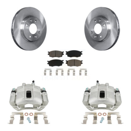 Front Disc Brake Caliper Rotors And Ceramic Pads Kit For Hyundai Accent Kia Rio Rio5 KC8-100182C
