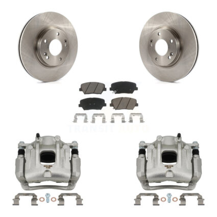 Front Disc Brake Caliper Rotors And Ceramic Pads Kit For Hyundai Santa Fe Kia Sorento KC8-100184C